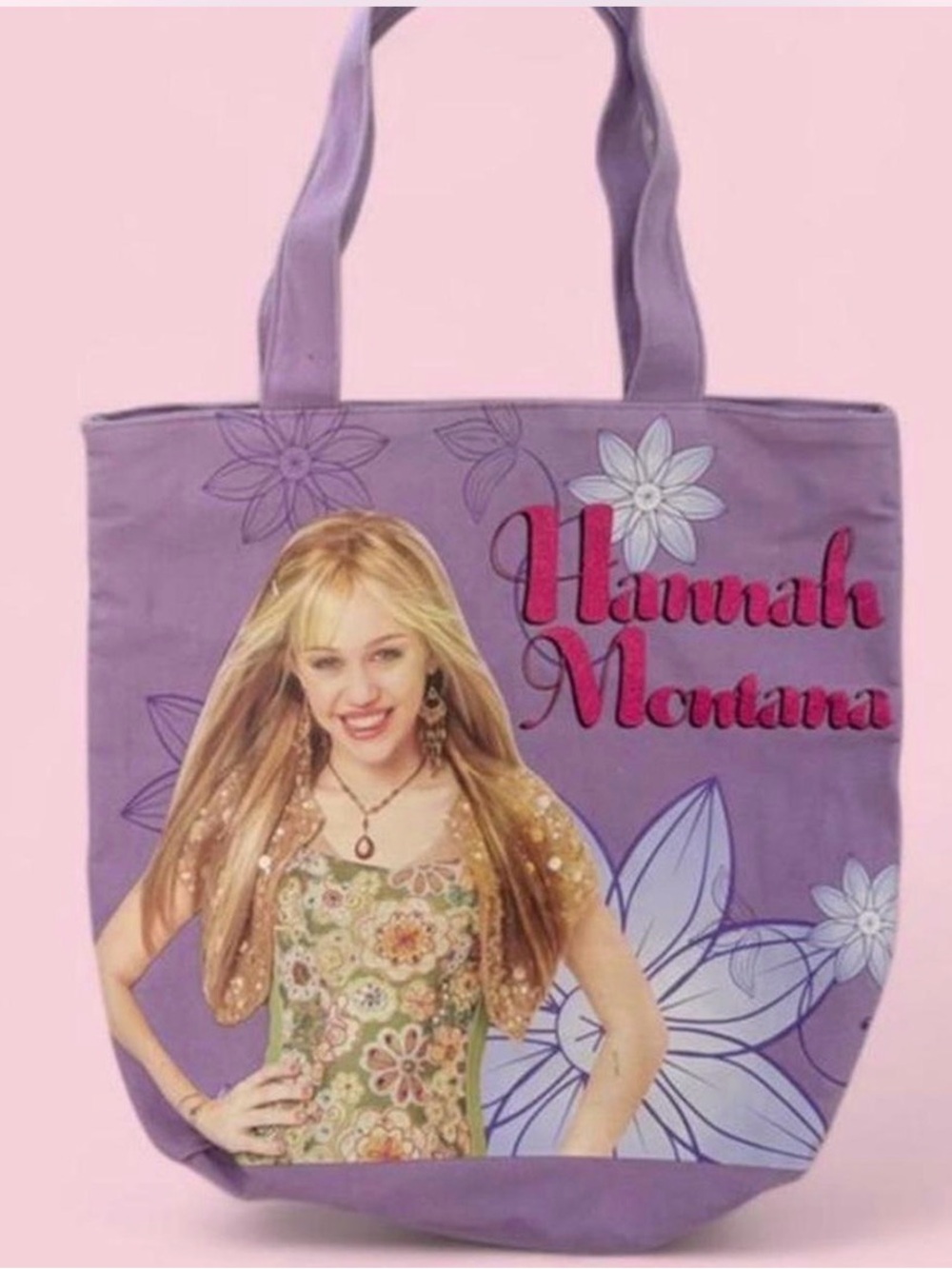 Y2K 2008 Disney Hannah Montana Purple Tote Bag